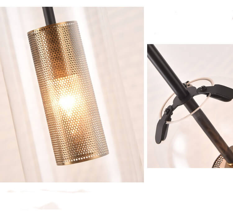 Cylinder Clear Glass Living Wall Lamp