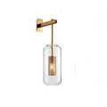 Cylinder Clear Glass Living Wall Lamp