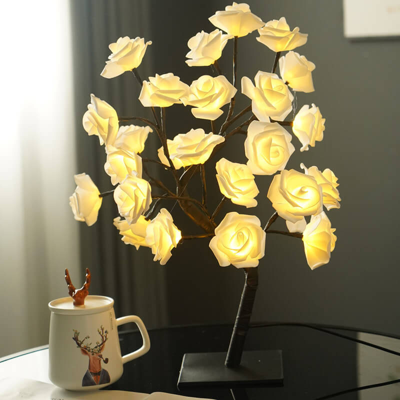 24 Simulation Rose Tree 24-Light Table Lamp