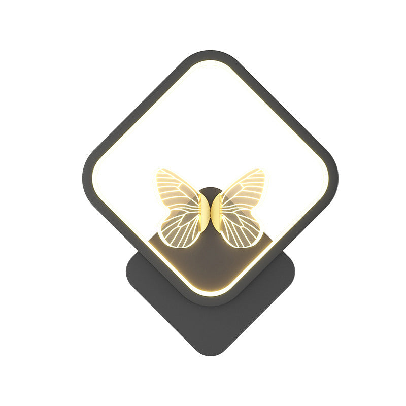Iron Butterfly Bedroom Wall Lamp