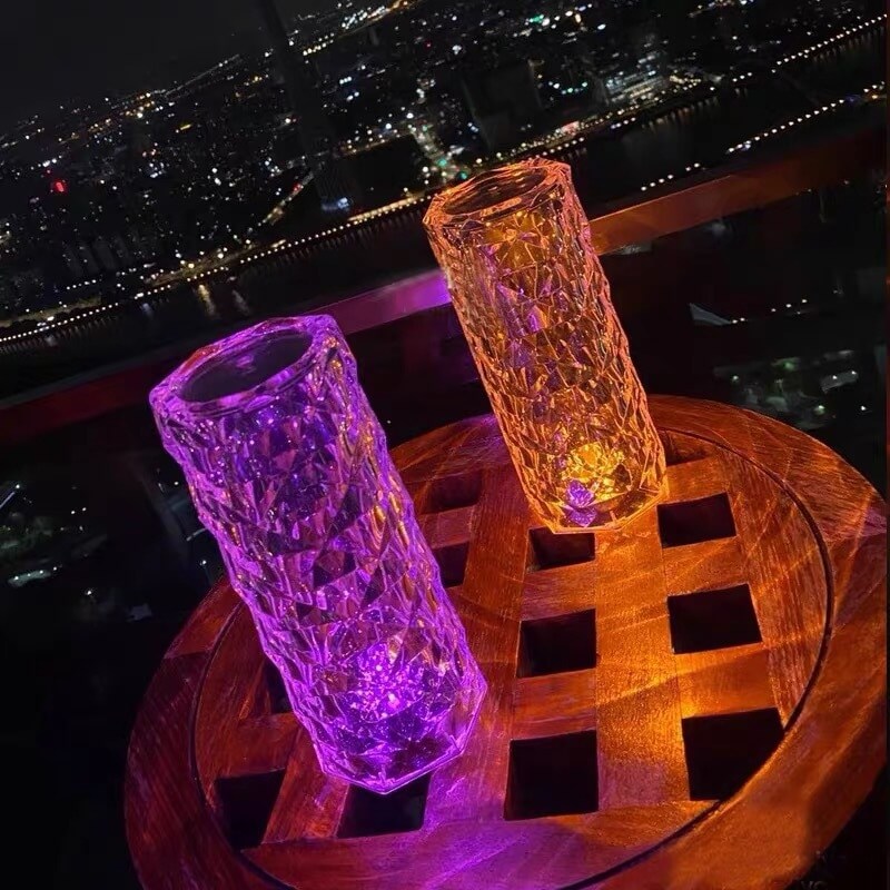 Rose Petal Remote Control Table Lamp