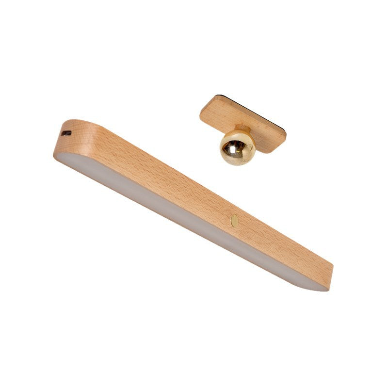 Wooden Long Bar Touch Wall Lamp