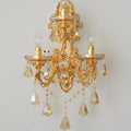Candlestick Shape Crystal 3-Light Wall Lamp