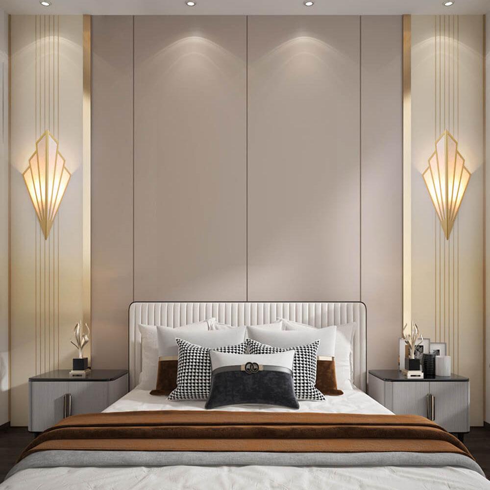 Linen Scalloped Wall Lamp