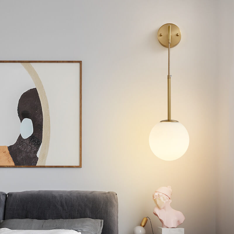 Glass Ball Globe Wall Lamp