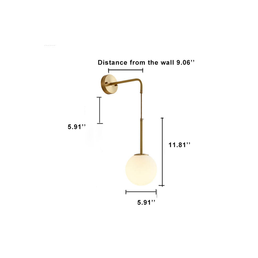Glass Ball Globe Wall Lamp
