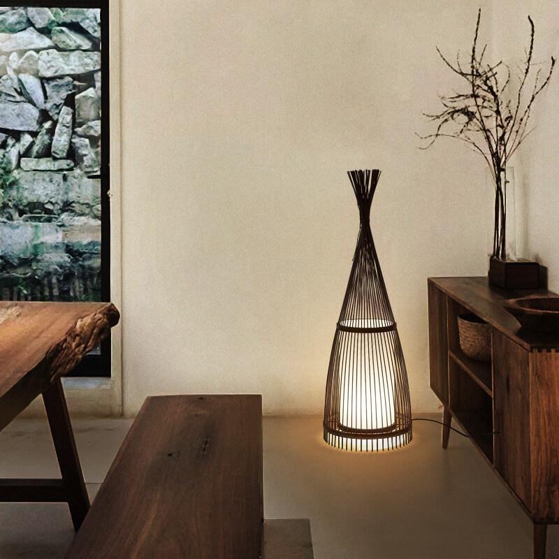 Bamboo Hut Floor Lamp
