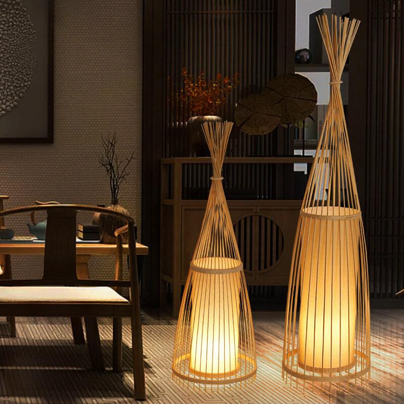 Bamboo Hut Floor Lamp