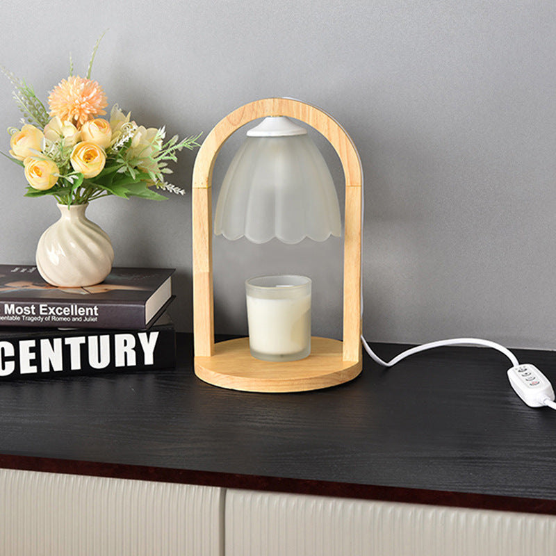 Wood Melting Wax Table Lamp