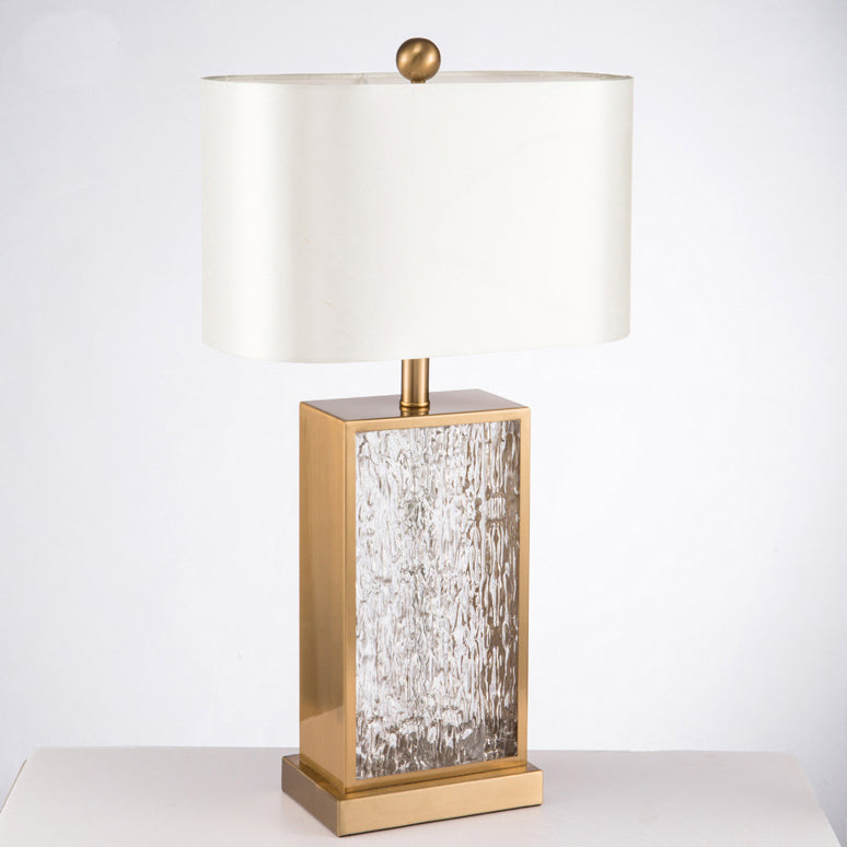 Glass Corrugated Table Lamp