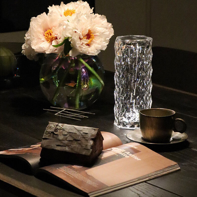 Rose Petal Remote Control Table Lamp