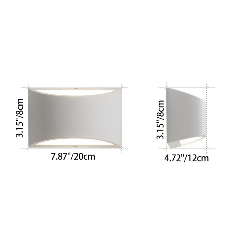Curved Aluminum Up Down Outdoor Light