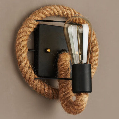 Hemp Rope Design Wall Lamp