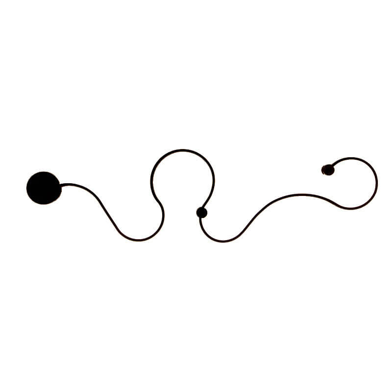 Long Aluminum Snake Shaped Wall Lamp