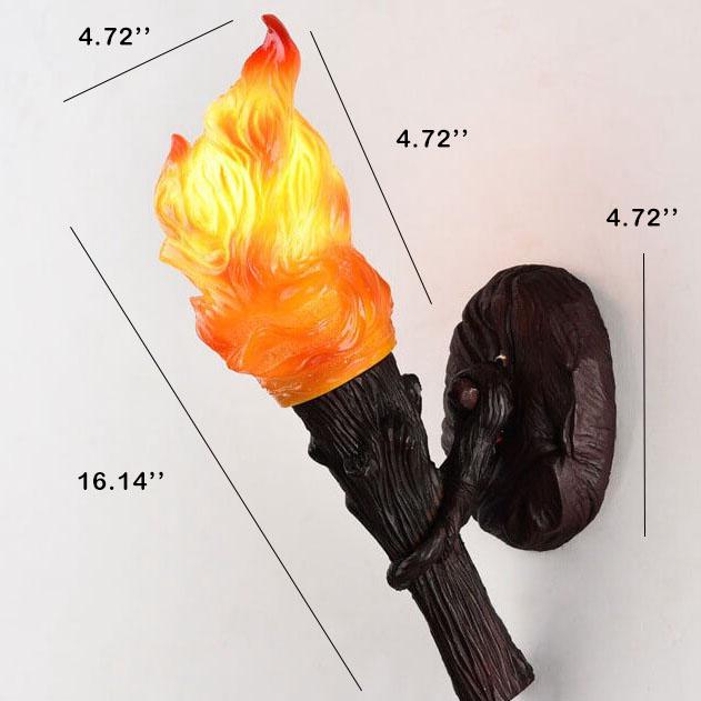 Resin Torch Wall Lamp