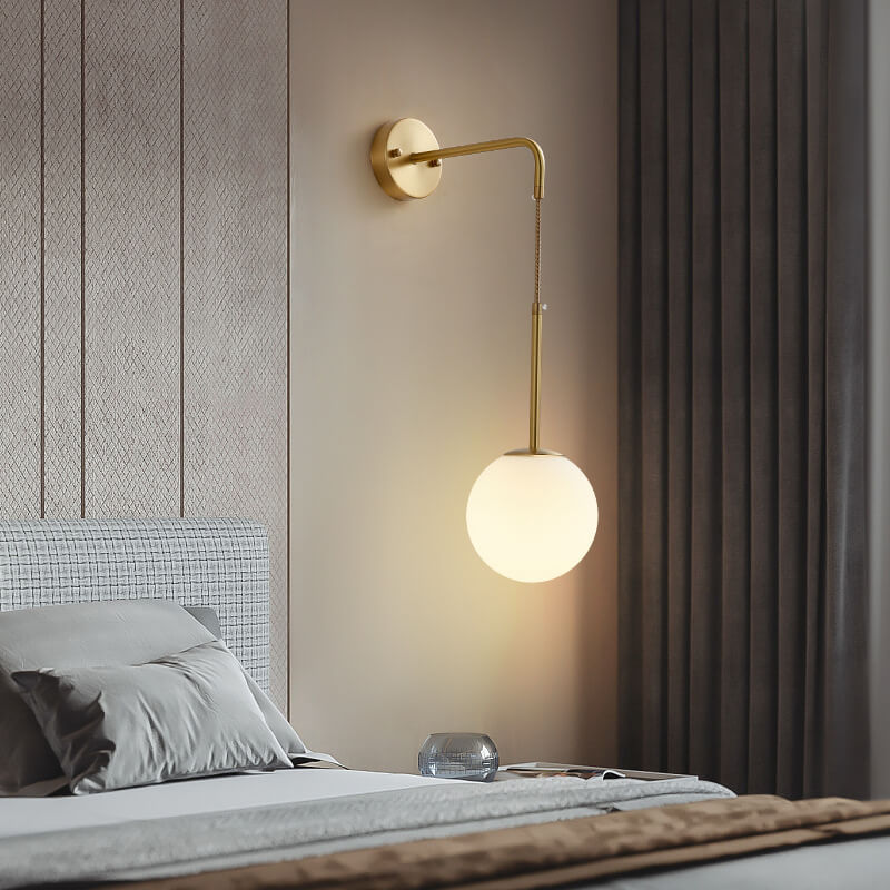 Glass Ball Globe Wall Lamp