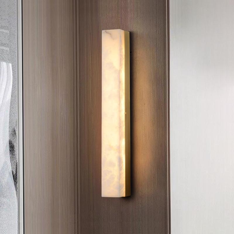 Strip Copper Marble Living Wall Lamp
