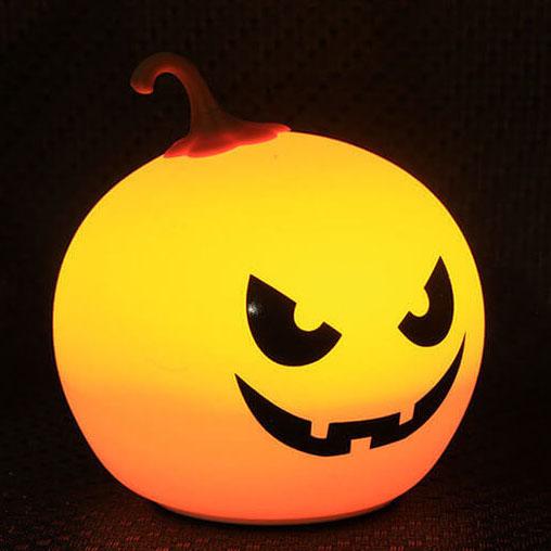 Halloween Round Pumpkin Pat Table Lamp