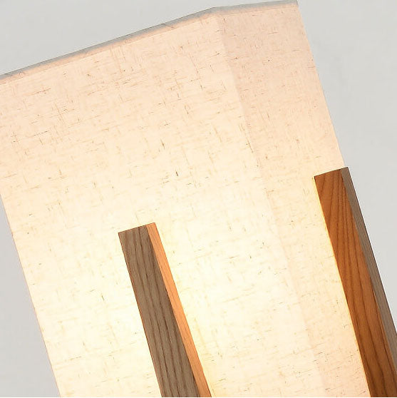 Modern Fabric Solid Wood Floor Lamp