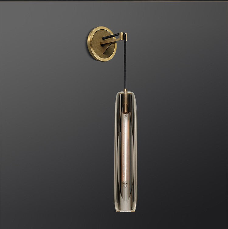 Personality Full Copper Crystal Wall Lamp