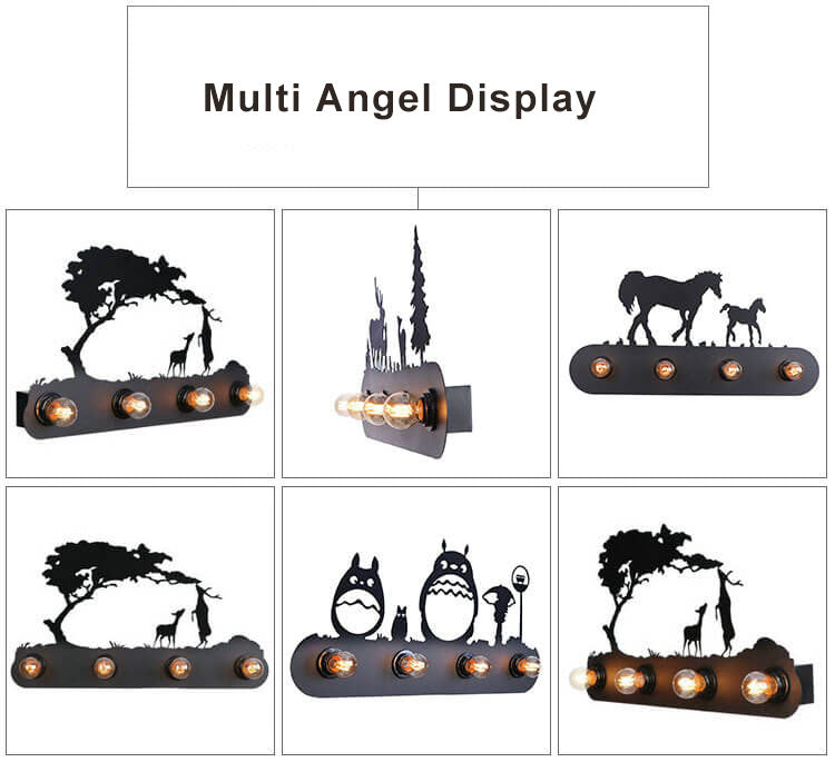 Wrought Iron 4-Light Outdoor Light