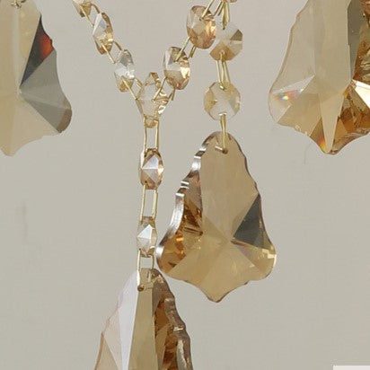 Candlestick Shape Crystal 3-Light Wall Lamp