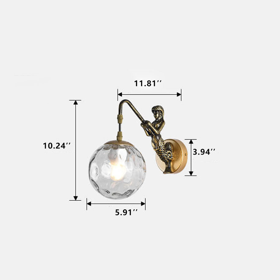 Mermaid Orb Wall Lamp