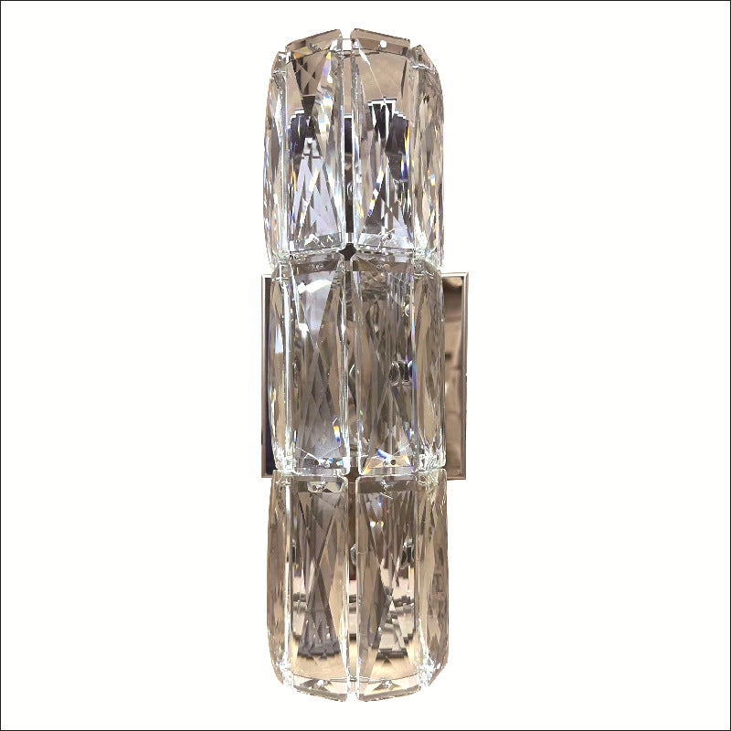 Silver Crystal Column 3/4/6 4-Light Wall Lamp