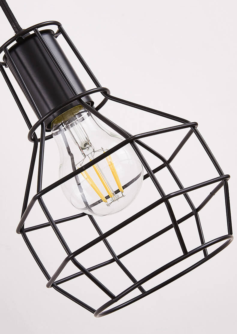 Wrought Iron Cage Shape Wall Lamp