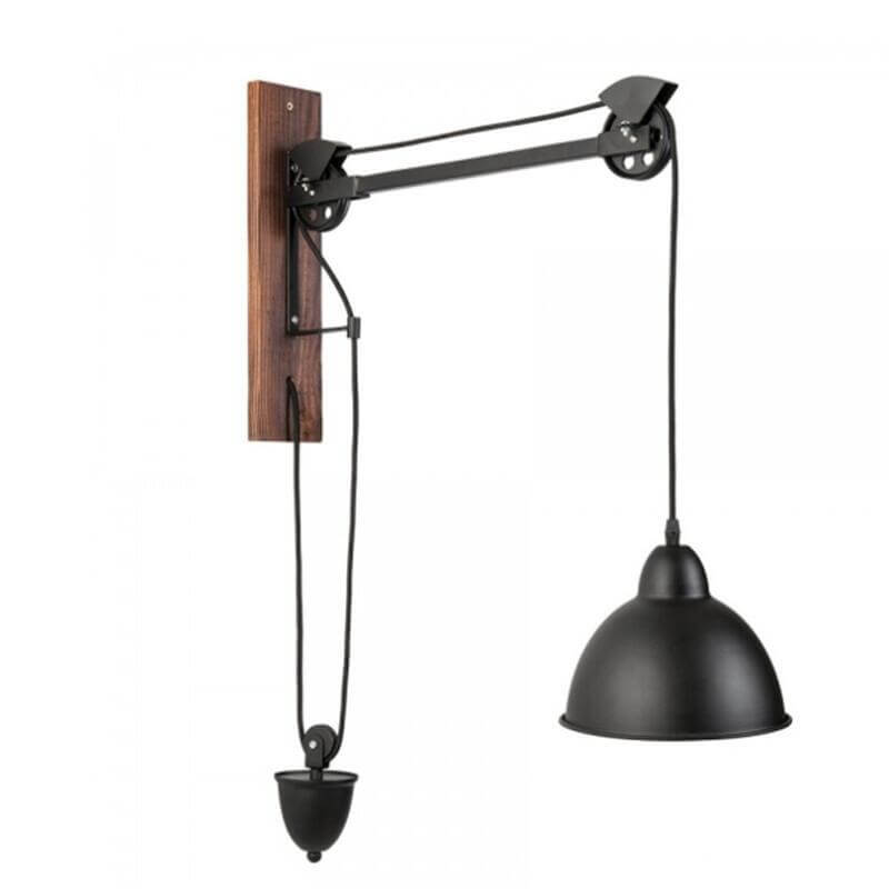Pulley Iron Wall Lamp
