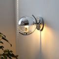 Chrome Glass Globe Wall Lamp