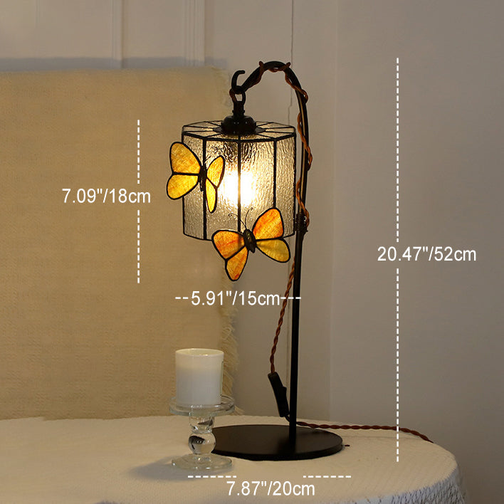 Butterfly Prismatic Metal Glass Table Lamp