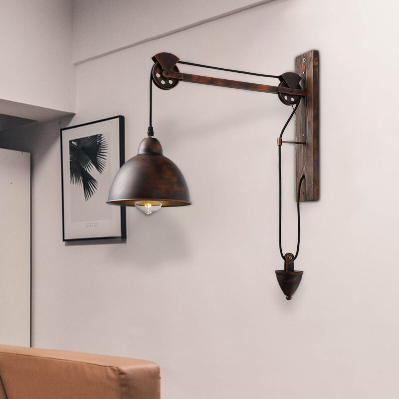 Pulley Iron Wall Lamp