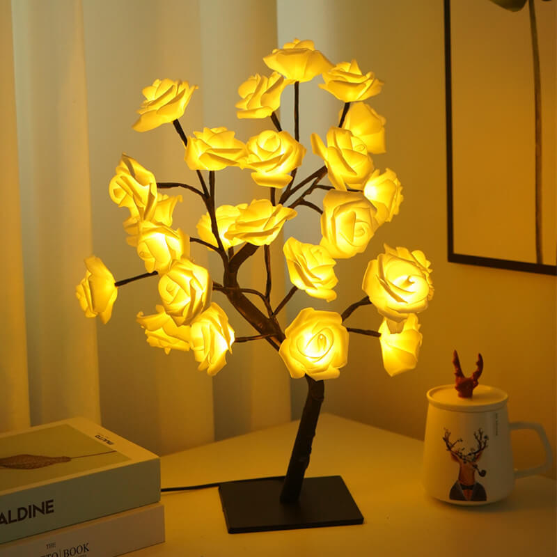 24 Simulation Rose Tree 24-Light Table Lamp