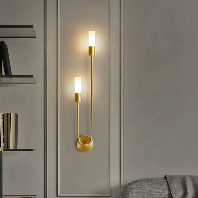U-Shaped 2-Light Wall Lamp