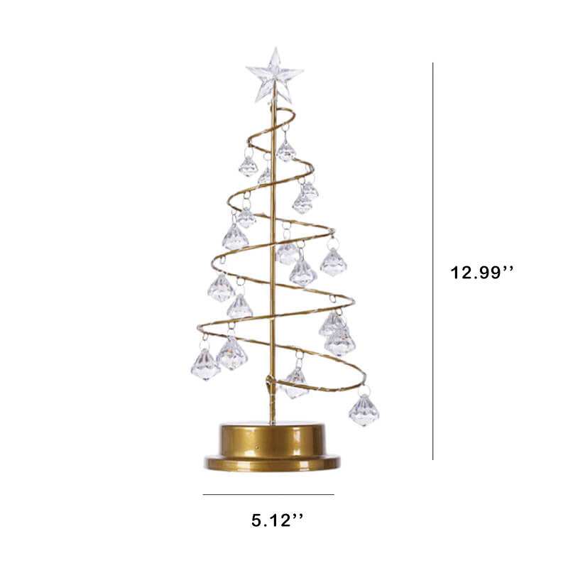 Crystal Christmas Tree Table Lamp