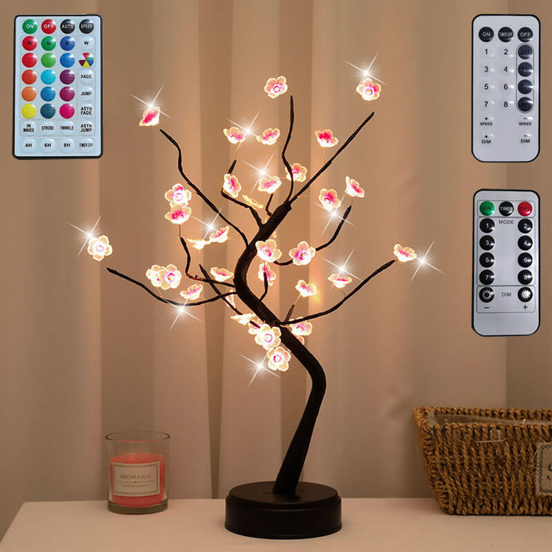 Bonsai Tree Plum Blossom Table Lamp
