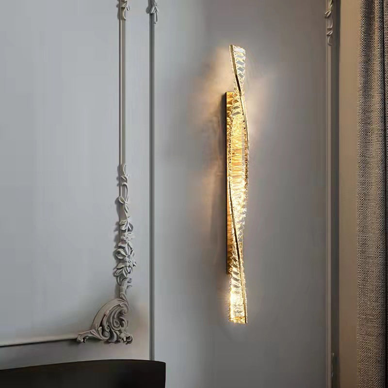 Crystal Spiral Design Wall Lamp