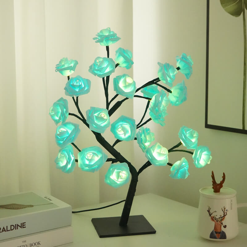 24 Simulation Rose Tree 24-Light Table Lamp