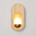 Circle Ring Solid Wood Wall Lamp
