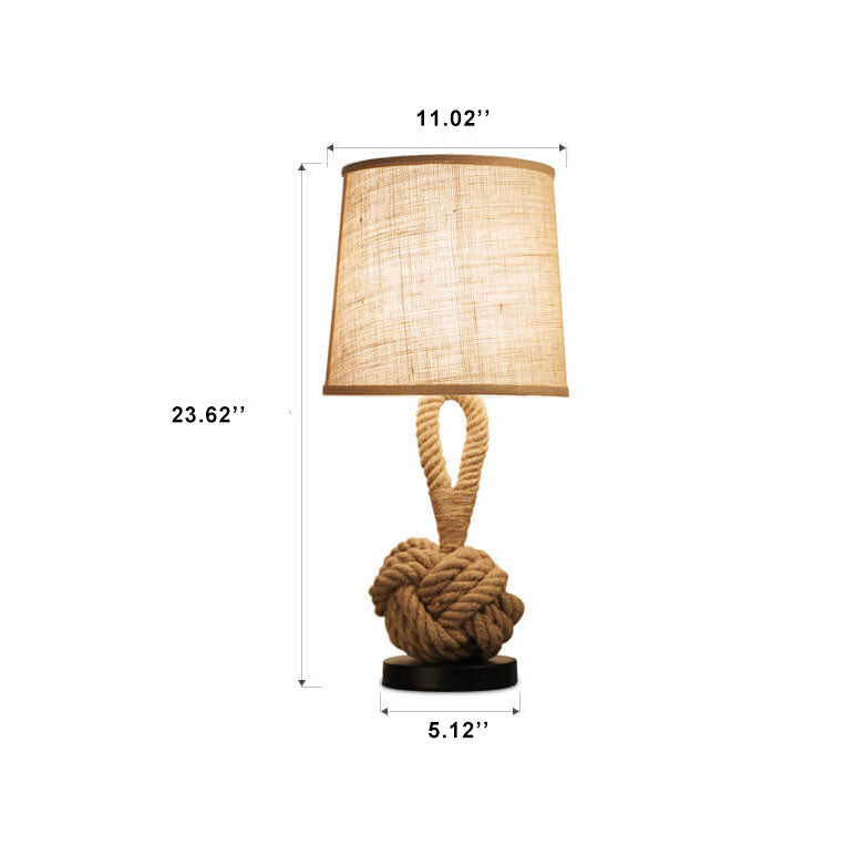 Fabric Twine Knot Table Lamp