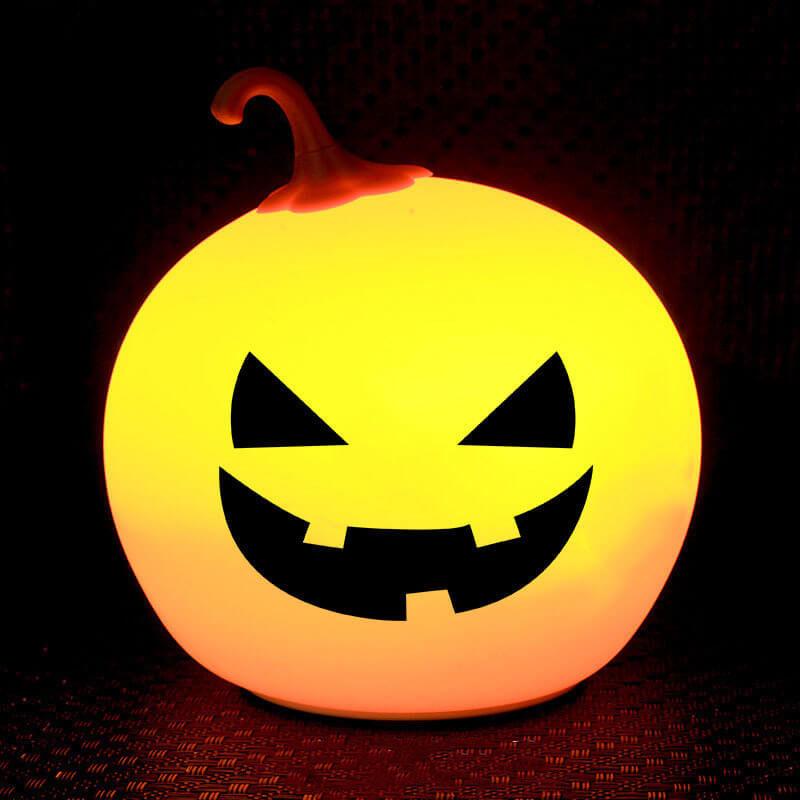 Halloween Round Pumpkin Pat Table Lamp