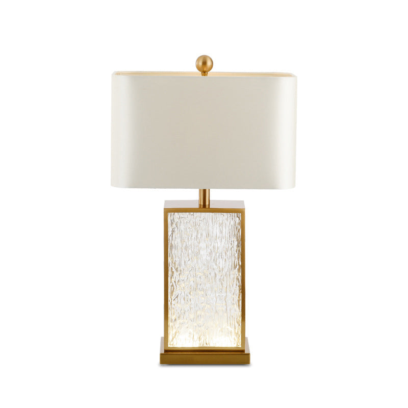 Glass Corrugated Table Lamp