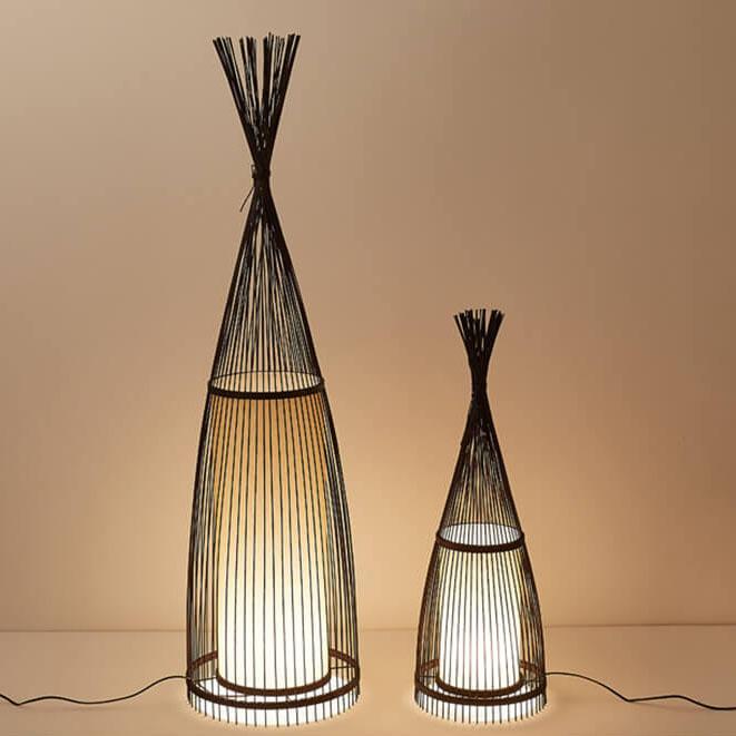 Bamboo Hut Floor Lamp