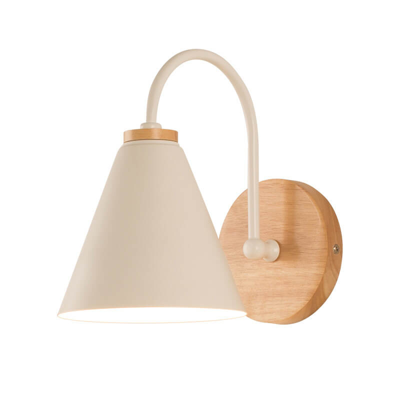 Cone Wooden Wall Lamp