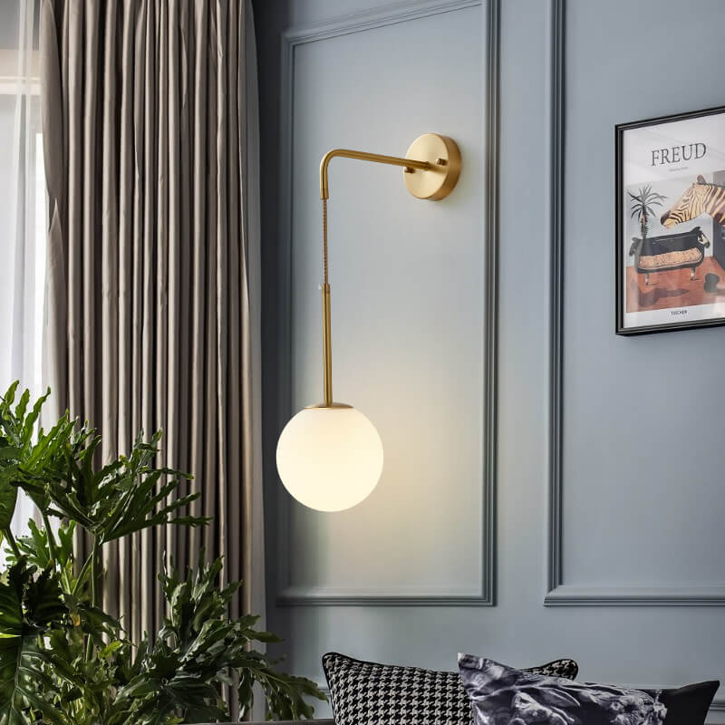 Glass Ball Globe Wall Lamp