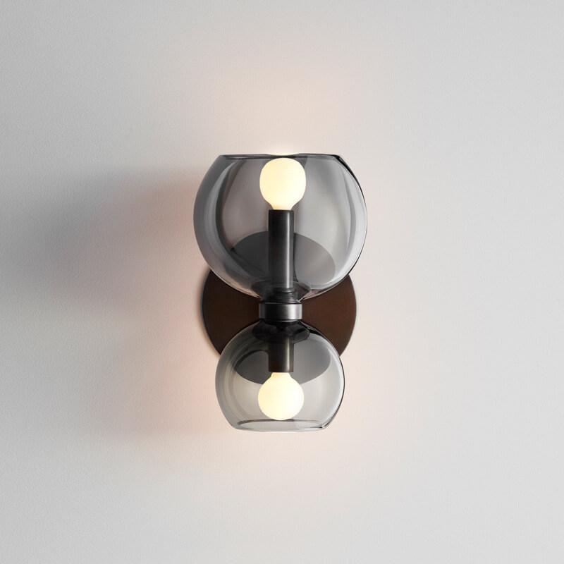 Bowl Shaped 2-Light Wall Lamp