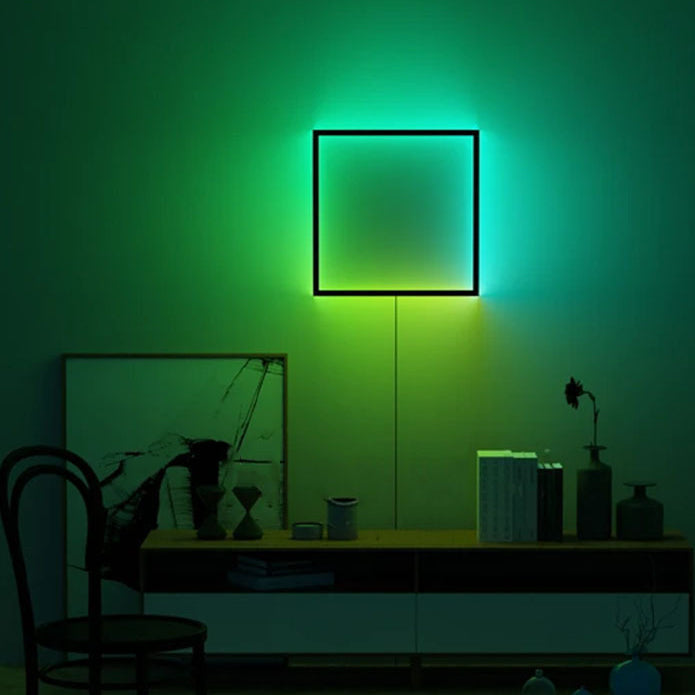 RGB Square Shape Aluminum Wall Lamp