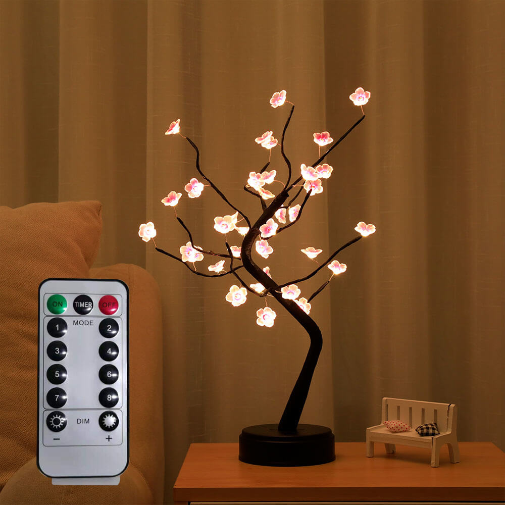 Bonsai Tree Plum Blossom Table Lamp