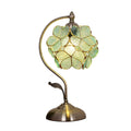 Green Petal Ball Stained Table Lamp